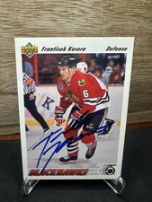 1991-92 Upper Deck Frantisek Kucera Blackhawks #468 In-Person ON-CARD AUTO