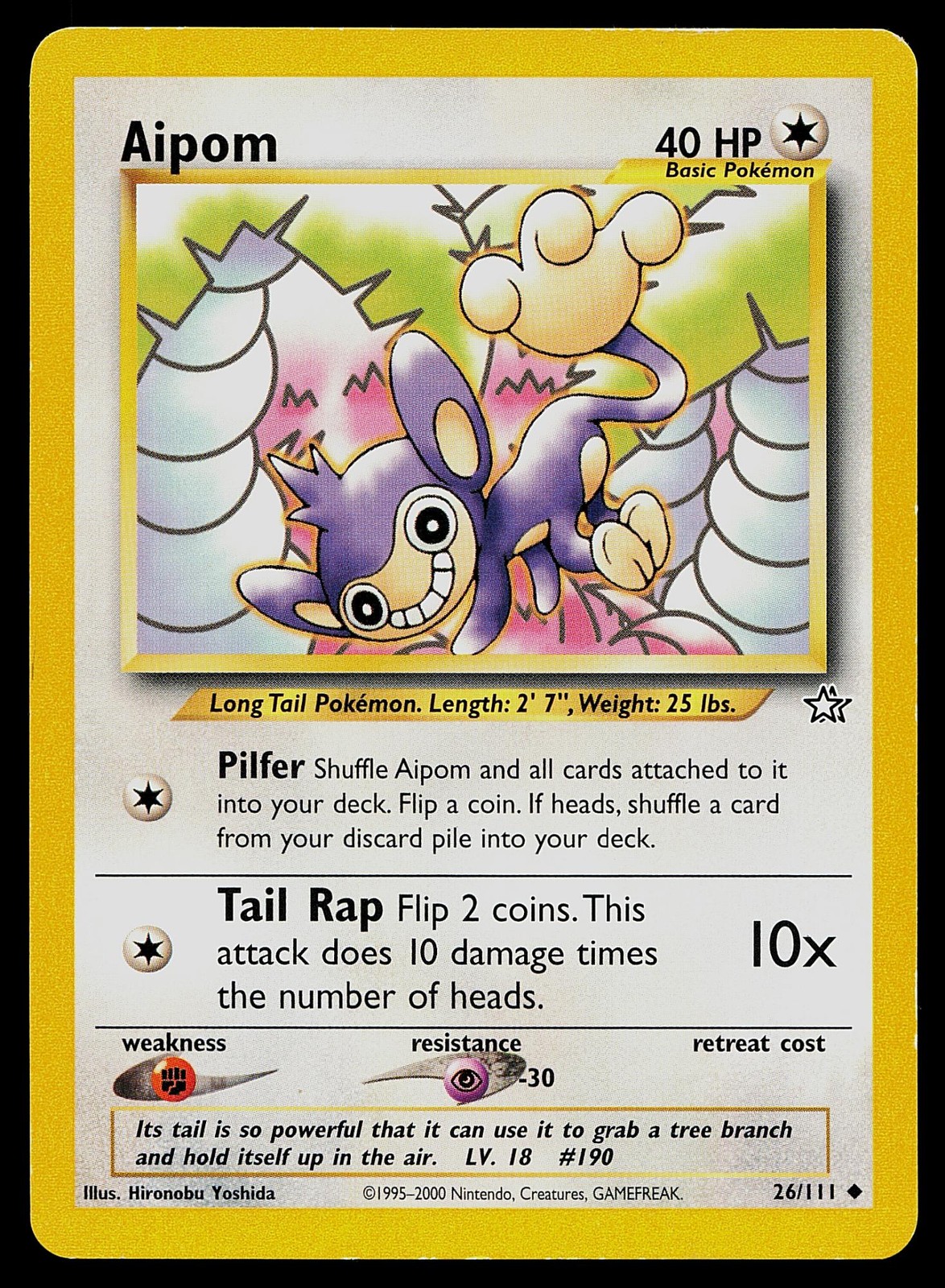 Pokemon Card Neo Genesis Aipom 26/111 Uncommon
