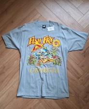 Vintage 80s Fish Fry Georgia Mens Grey Tshirt Size L Made In USA 1980s 