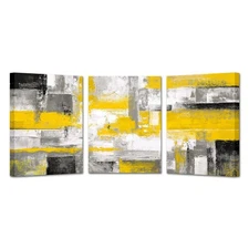 KREATIVE ARTS 3 Pieces Abstract Canvas Poster Prints Contemporary Creative Ye...