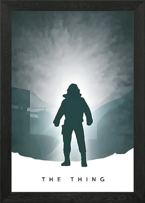 The Thing Filmposter Silhouette gerahmt Wandbild Poster Leinwanddruck Bild