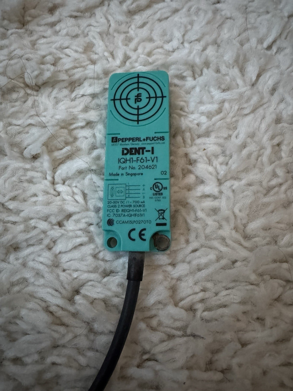 Pepperl+Fuchs DENT-I IQH1-F61-V1 Wired RFID Reader Read Head