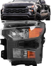 Halogen Headlight Compatible with Chevy Silverado 1500 2022-2025 Left Driver Sid