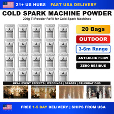 20 Bags Outdoor 3-6M Cold Spark Machine Ti Powder for Stage Effect(200g/Bag)
