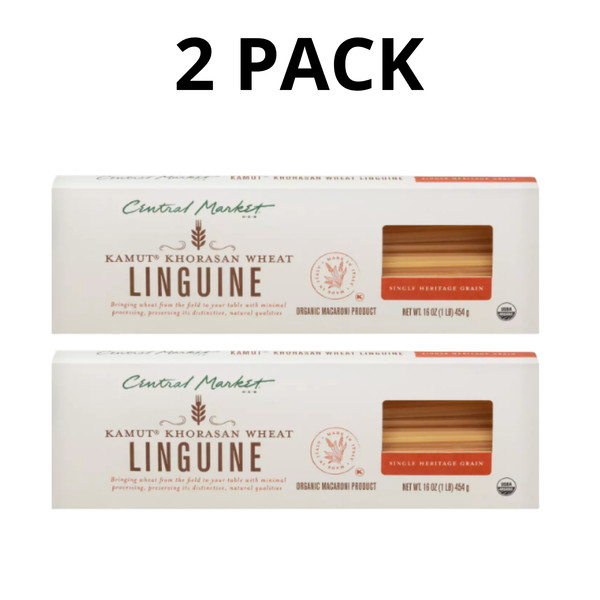 Central Market Kamut Khorasan Wheat Linguine Pasta 16oz - PAQUETE DE 2
