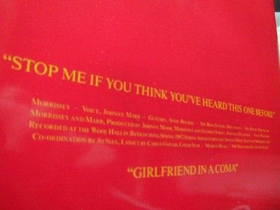 Smiths Stop Me If EU Reissue 7 inch White Vinyl Single from Box