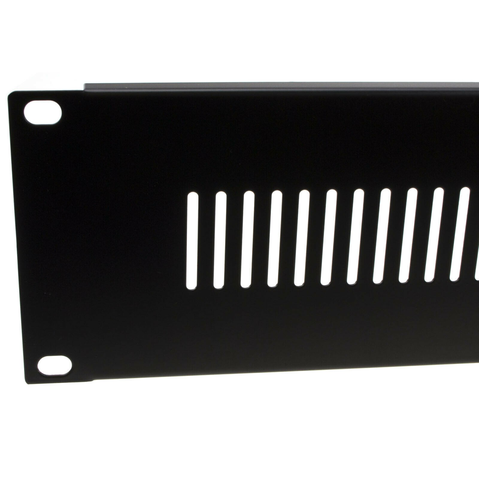 2U Blanking Plate for Comms Data Cabinet Rack 19 Vented Black [006982]