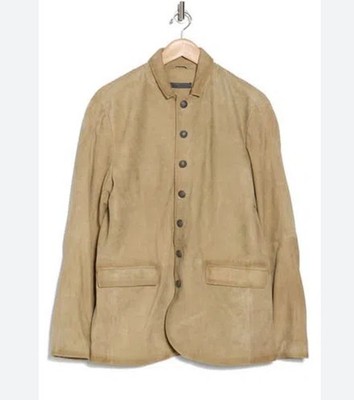 John Varvatos Suede Jacket SIZE 50 NEW W IMPERFECTIONS 100% GOATSKIN MSRP $898