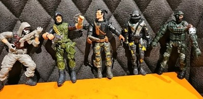 Lanard The Corps Kenji ''''Rain'''' Shinto Figur Spielzeug 2010 4'' Konvolut 5 Figuren Waffen