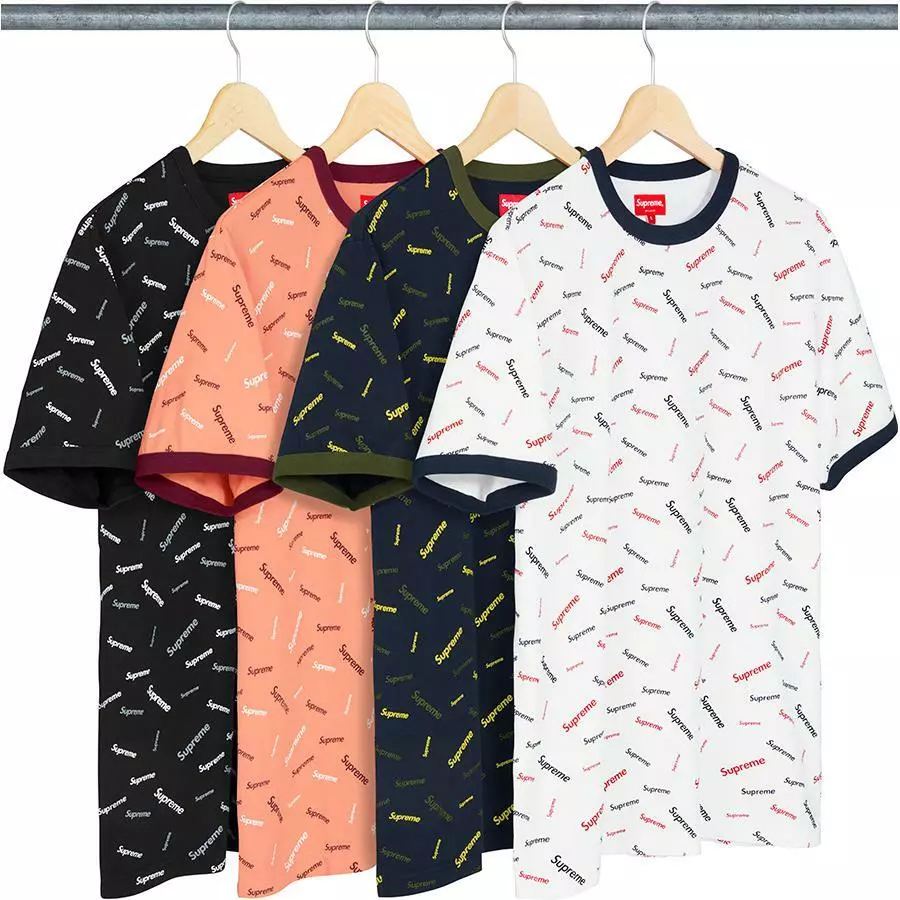 Supreme Scatter Ringer Top Blanc M F/W 18