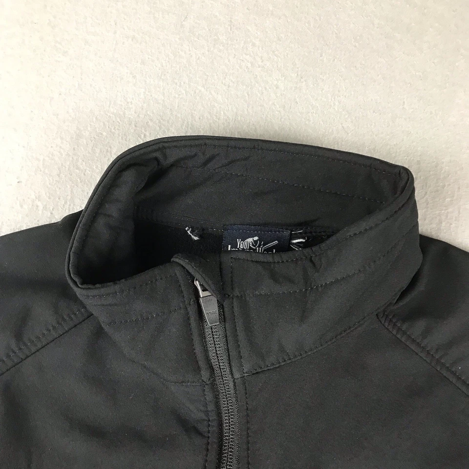 Jaqueta feminina NCAA mulher do ano pequena preta forrada de lã bolsos com zíper completo - Imagem 3 de 4