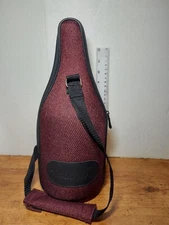 Caddy O Wine Burgundy Bottle Carrier Cooler Insulated Hand Strap