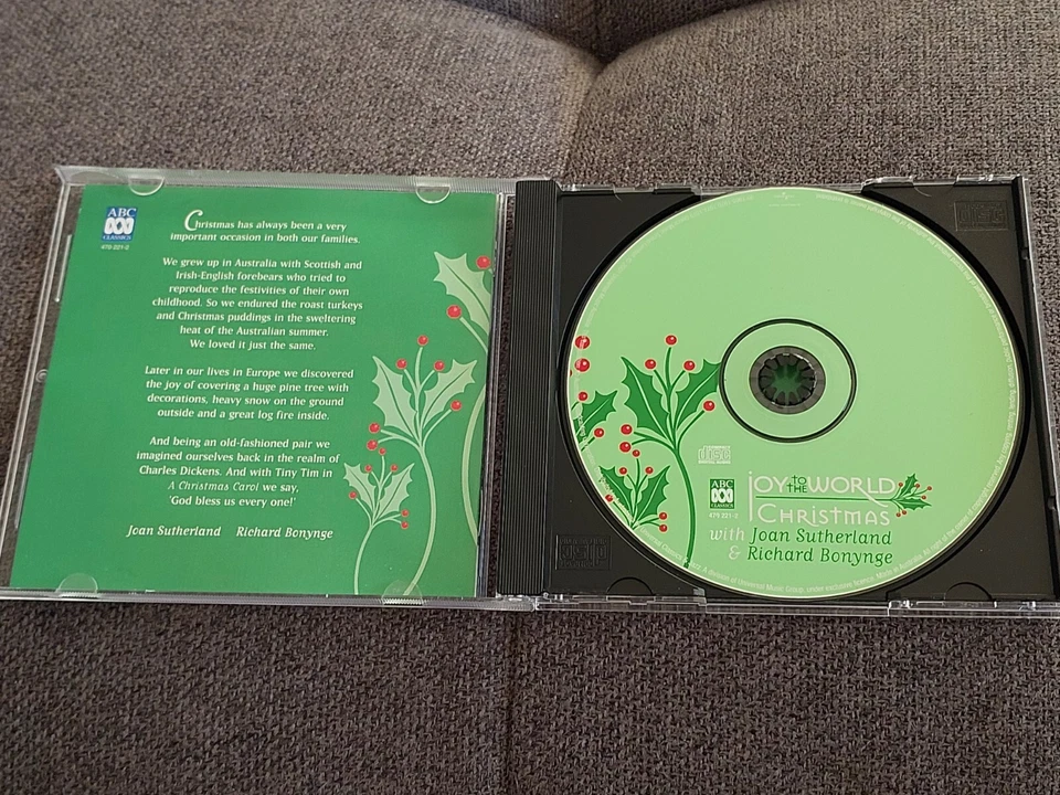 CD de Navidad Joy To The World ABC Joan Sutherland Richard Bonynge CD EN MUY BUENA CONDICIÓN Foto 2 de 4