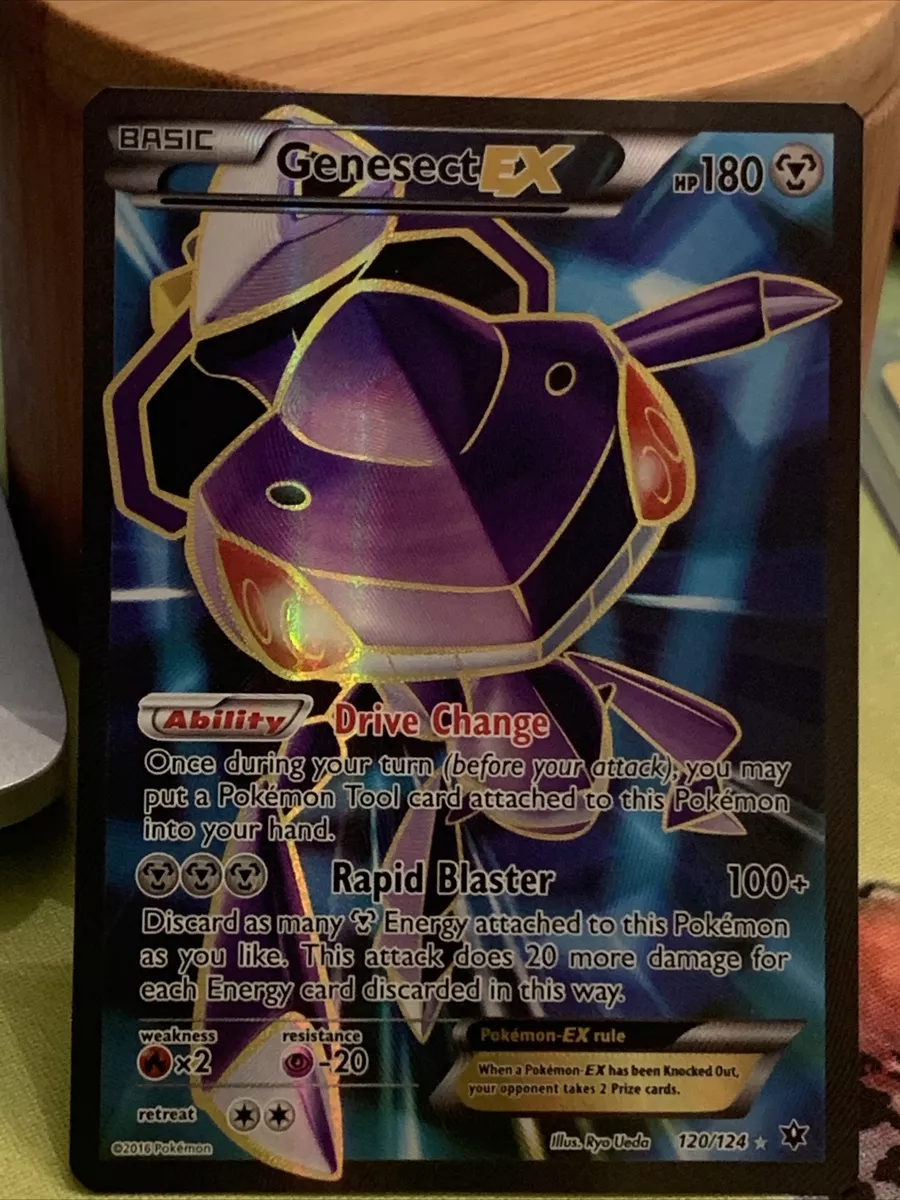 GENESECT EX Pokemon XY Fates Collide Ultra Rare Full Art TCG Card NEVER  PLAYED