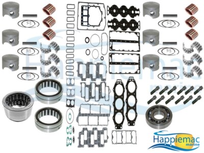 Yamaha 150 175 200 225 HP Carb V6 Powerhead Rebuild Kit 93-Up Piston Bearing