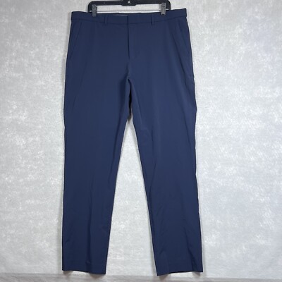 Perry Ellis Pants Mens Size 38 Blue Slim Fit Stretch Formal Dress Pants  Trousers | eBay