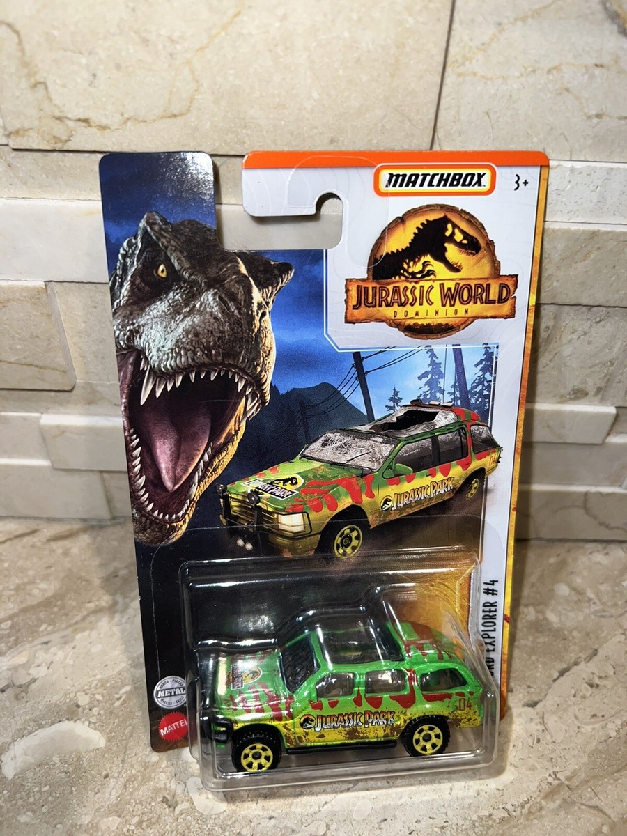 マッチボックス ジュラシックワールド 93 FORD EXPLORER4 Matchbox Jurassic World 1993 Ford Explorer #4 SMASHED ROOF