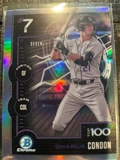 ⚾️ 2025 Bowman #BTP-7 Top 100 Prospects Refractor - Charlie Condon - Rockies