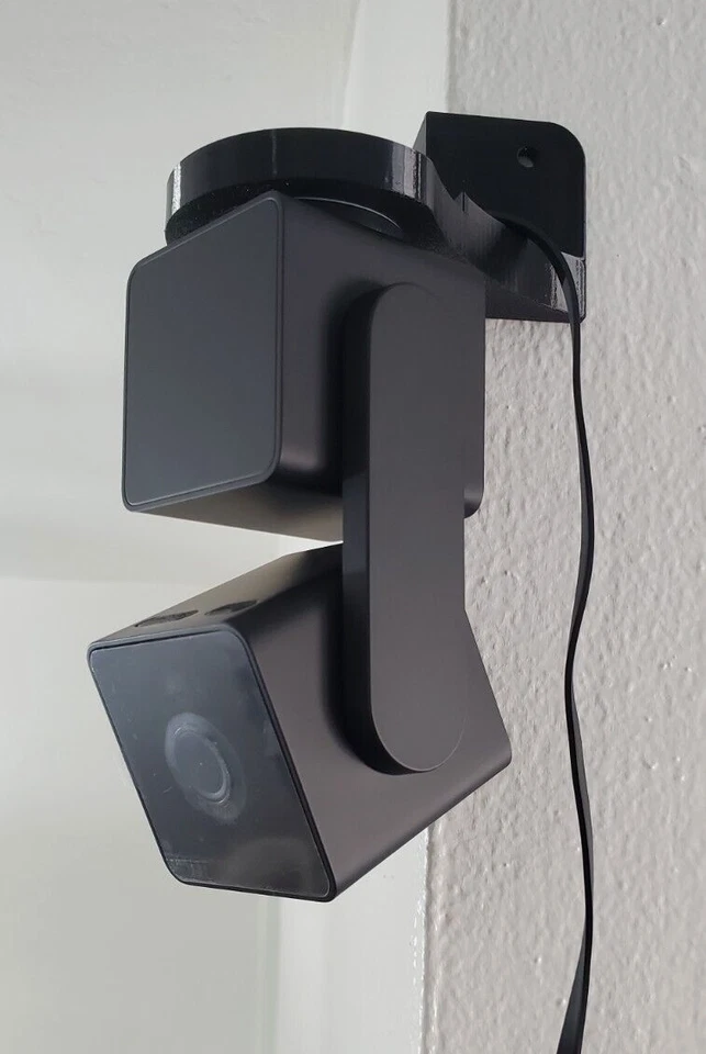 WYZE CAM PAN V3 Black Corner Mount Bracket for Hanging Security Camera 2 Pack - Image 2 of 4