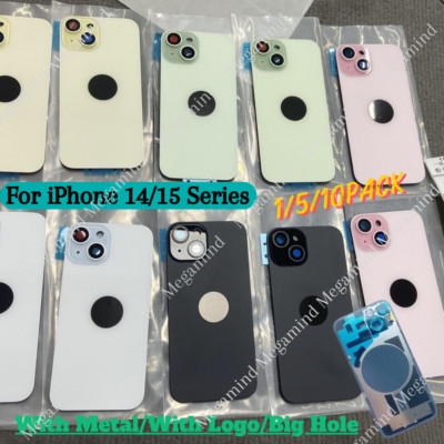 Rear Cover Back Glass Replacement Big Hole Lot For iPhone 14 15 Plus 15 Pro Max