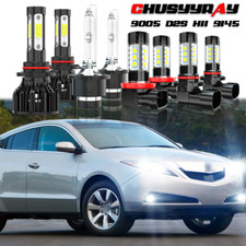For Acura ZDX 2010-2013 -Front LED HID Headlights DRL fog Light Bulbs Kit Oty 8
