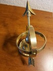  MINT CONDITION ~BRASS~ ARMILLARY~ SPHERE SUNDIAL GLOBE WORLD ARROW  — photo 5