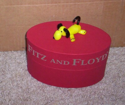 Fitz & Floyd Glass Menagerie QUINCY Dog Figurine NIB eBay