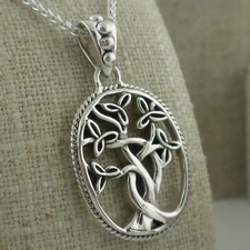 Sterling Silver Celtic Trinity Knot Tree of Life Pendant KEITH JACK Jewelry