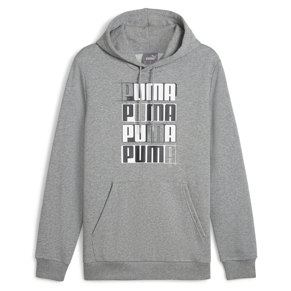 Пуловер с капюшоном Puma Essentials + логотип Lab, мужская серая повседневная верхняя одежда 67897803