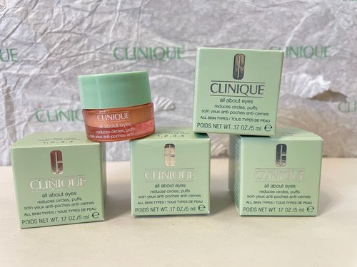 5x Clinique all about eyes reduces Circles and puffs 17oz/5ml, TOTAL .85oz/25ml