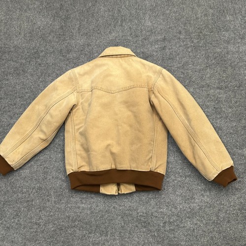 Carhartt Youth Y03 BRN Santa Fe Duck Canvas Quilted Zip Insulated Jacket Medium - Picture 5 of 7