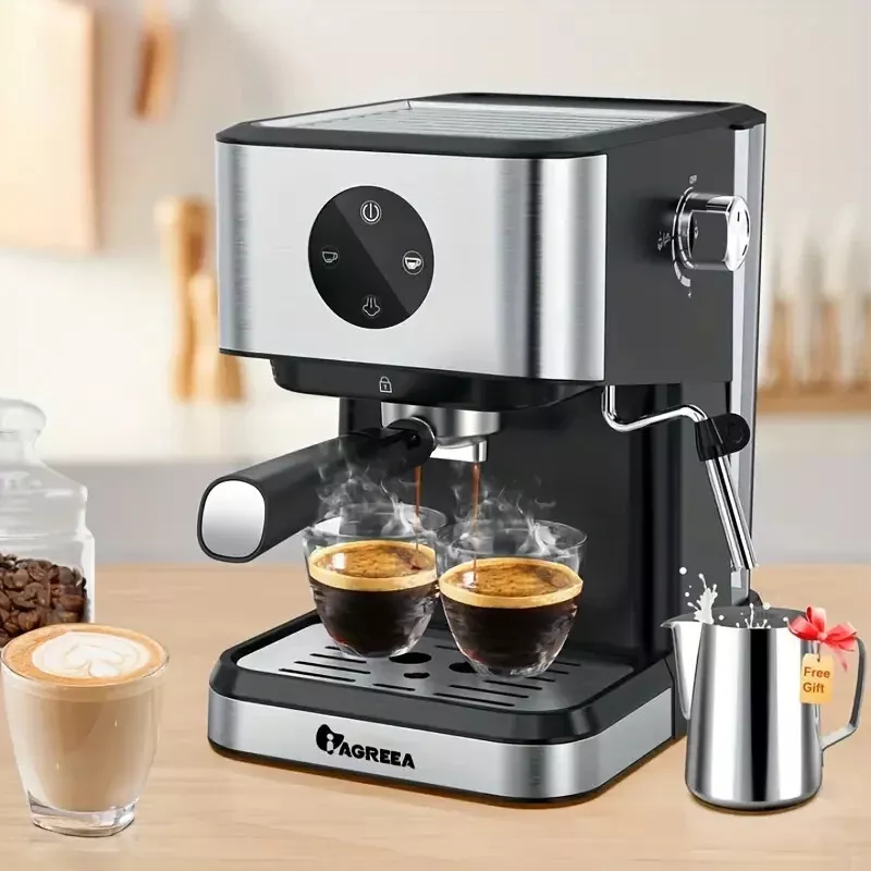 20 Asta Espresso Macchina Caffè Maker 1050W Schiuma Montalatte 1.5L Acqua  Tank