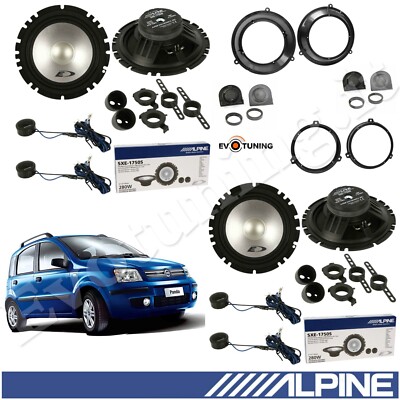 Kit Completo De 8 Altavoces Alpine Para FIAT Panda 169 (Panda 2), Delanteros Y Traseros, ¡sonido Envolvente!