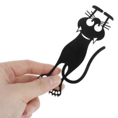 Curious Climber: 3D Printed Hanging Black Cat Bookmark