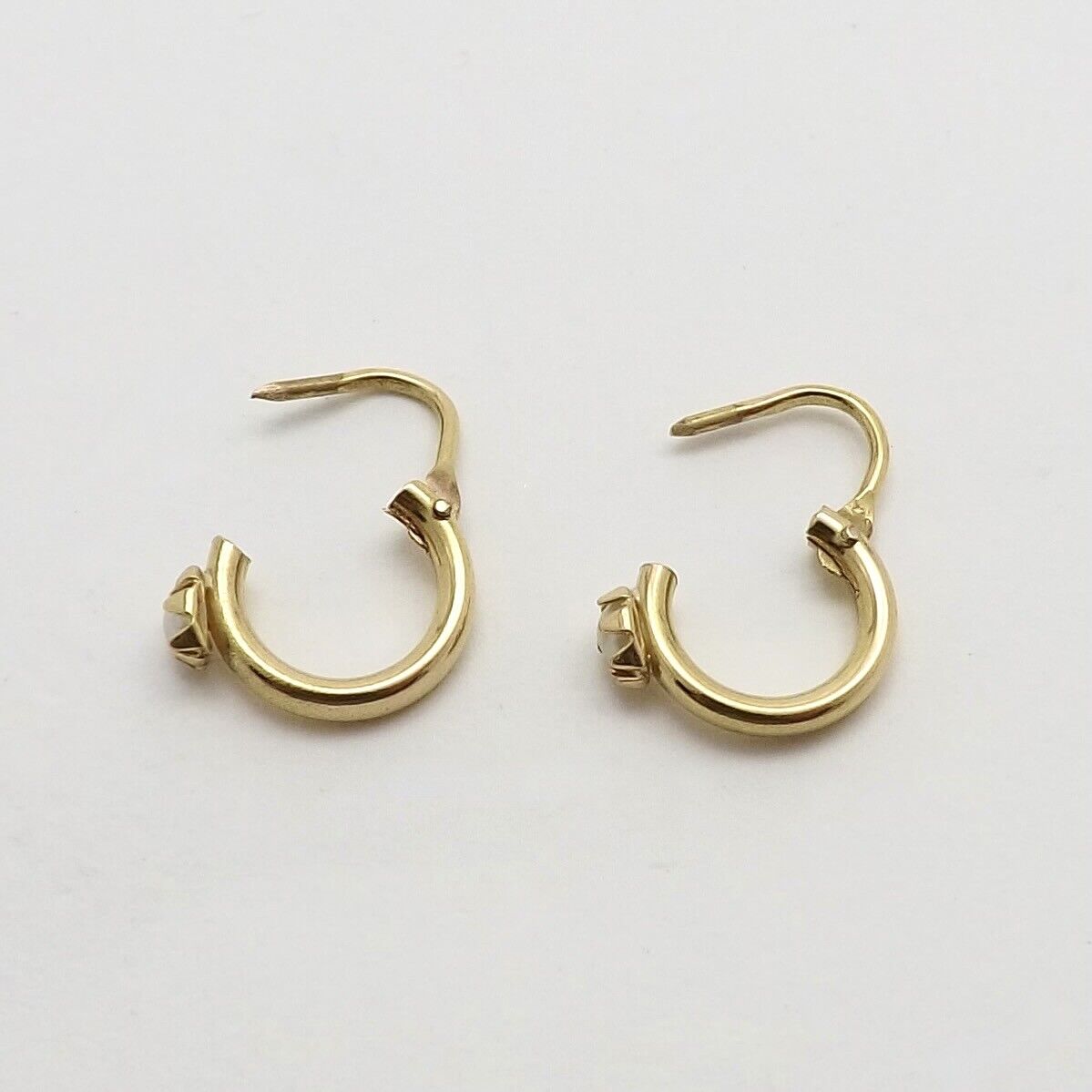 18k Gold 750 Italy Pearl Sleeper Endless Small Baby Child 18k Gold 750 Italy Pearl Sleeper Endless Small Baby Child