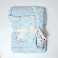 Baby BLANKET Sherpa Fleece in baby blue. 30 x 40". Brand NEW
