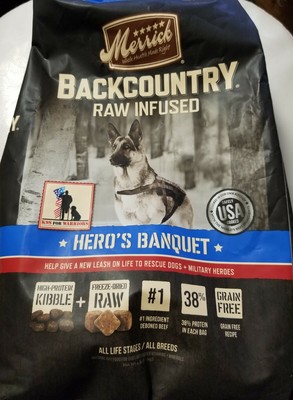 merrick backcountry raw infused hero's banquet
