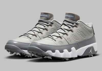 Nike Air Jordan 9 G Cool Grey Mens Golf Shoes Mens Size 7.5 Women\'s 9 FJ5934-001 FJ5934-001 Nike Air Jordan 9 Golf Cool Grey (Men main image 4