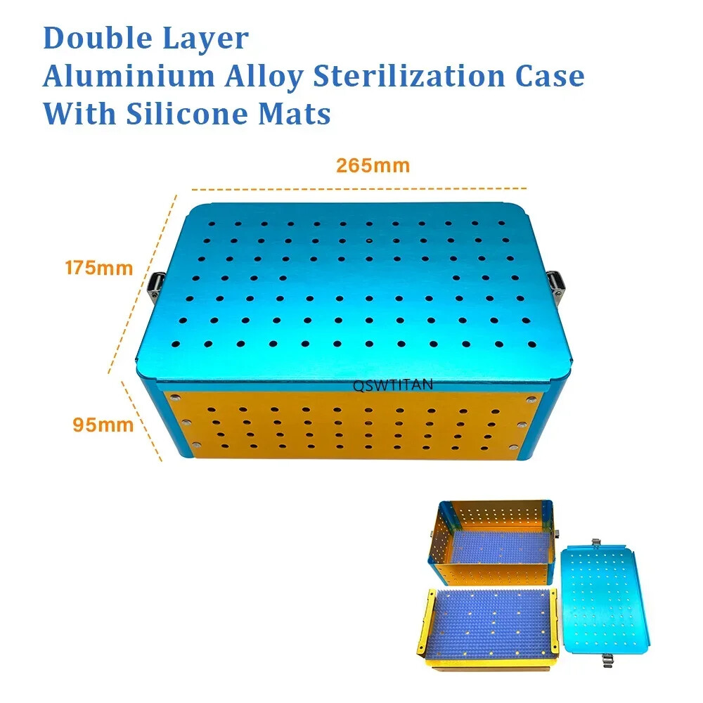 Hysteroscope Disinfection Container Box Sterilization Box Sterilization Tray Case Sterilizing Tool Instrument Aluminum Alloy I.502104831