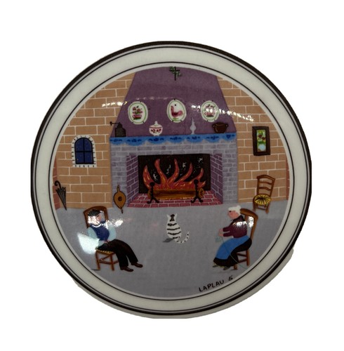 Villeroy & Boch Trinket Box Design Naif Laplau Folk Art Fireside Porcelain