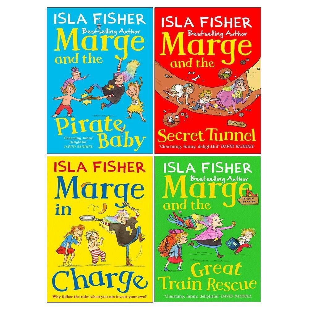 ""Isla Fisher Marge Series 4 Books Collection Set Marge and the Pirate Baby, Ma