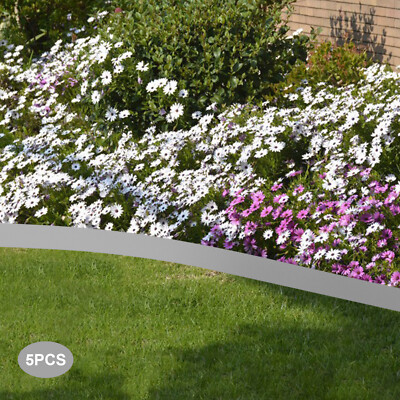 5PCS Metal Yard Barrier Garden Border Landscape Edging Steel Lawn Edging NEW