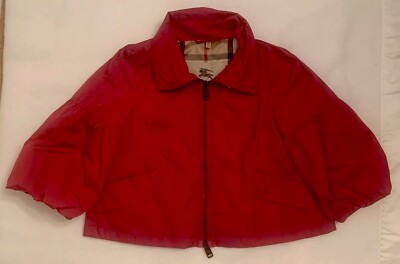 Burberry London Pink Nylon ¾ Sleeve CROPPED Women's Size 14