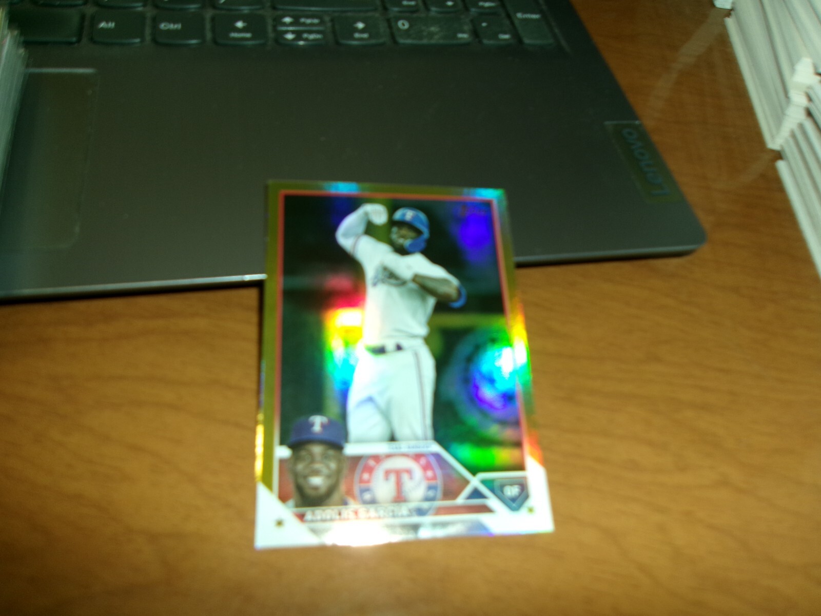 2023 TOPPS GOLD RAINBOW FOIL # 601- ADOLIS GARCIA- RANGERS