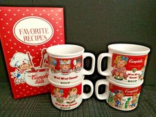 LOT 5 Campbell Kids soup mugs 1989 93 98  Recipe Album 1992