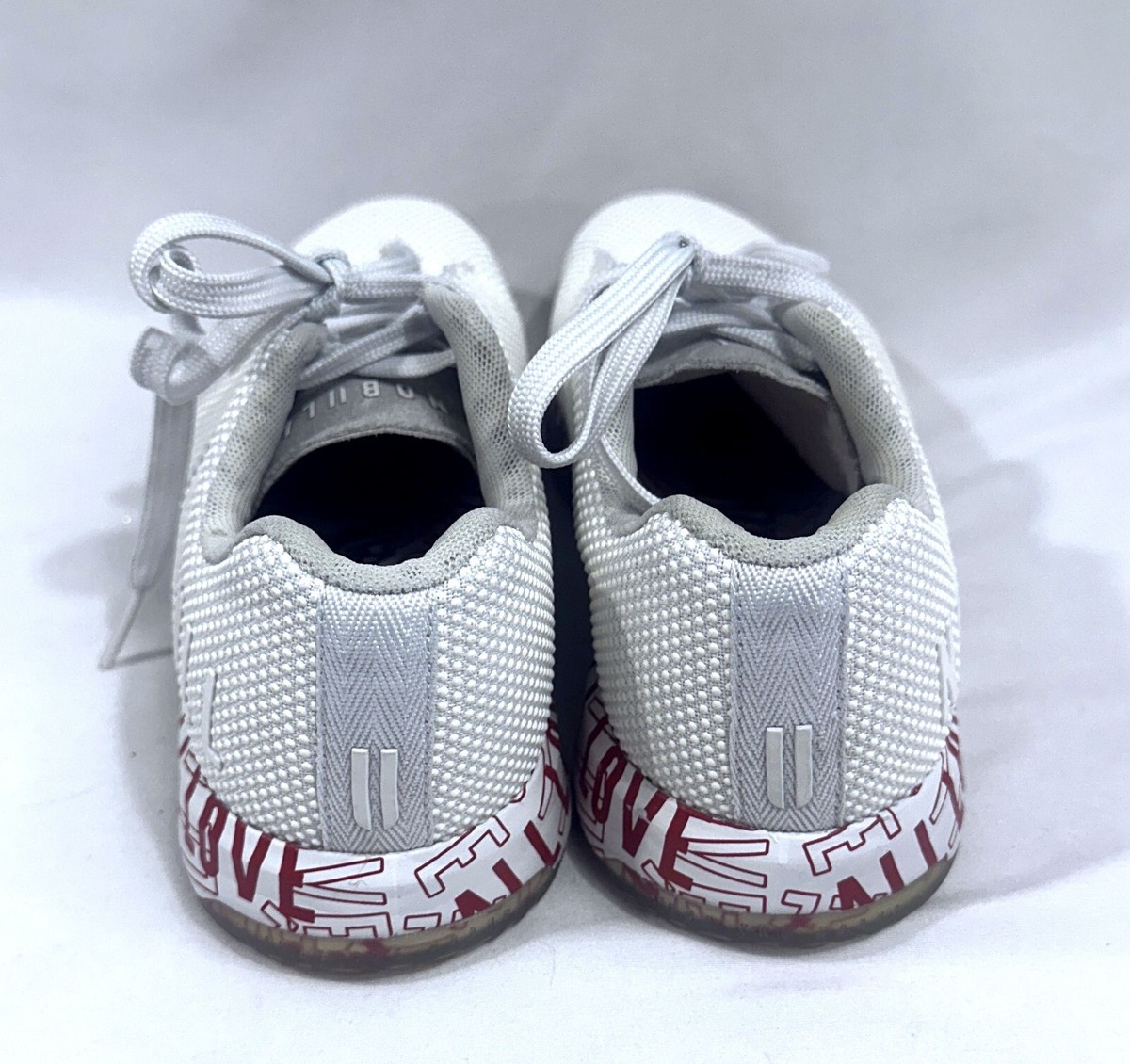 Nobull All Love Impact Trainers Shoes White Red Womens 6.5