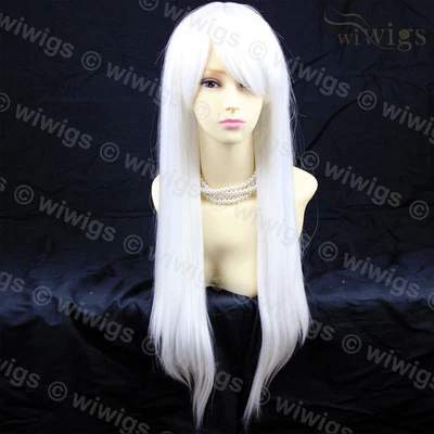 Wiwigs Long Snow White Straight Skin Top Cosplay Heat Resistant Ladies Wig