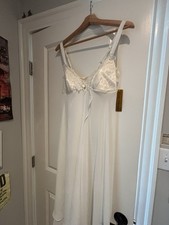 Flora Nikrooz Vintage Satin and Lace Nightgown Slip Dress Size Large