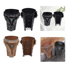 PU Leather Arm Guards Armband for Stage Performance Men Women Costume Props