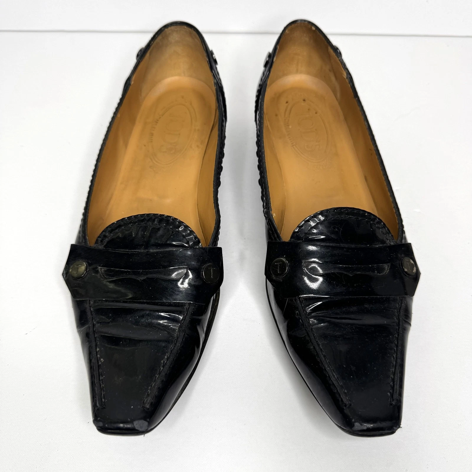TOD’S Mocassino Tod's Shoes donna taglia 6 nero vernice mocassino Italia
